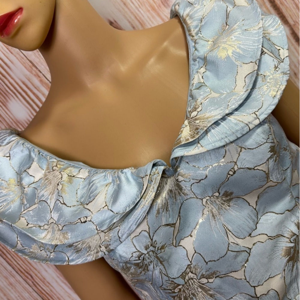 Lulu's Light Blue Floral Mini Dress - Picture 6 of 12